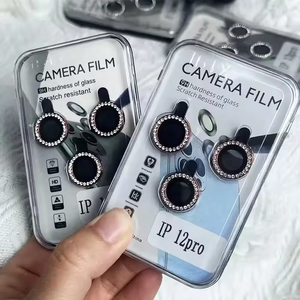 Bán Buôn 9H Tempered Glass Bling Kim Cương Long Lanh Máy Ảnh Ống Kính Bảo Vệ Cho Iphone 16 Pro Max 15 14 13 12 11 Máy Ảnh Ống Kính Bìa - Product Image 5