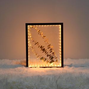 Bóng Hộp Khung Với Đèn 10 ''8' 'Bộ Nhớ Hộp Keepsakes Hiển Thị Trường Hợp Khô Hoa 3D Sâu Sáng Hình Ảnh Khung - Product Image 3