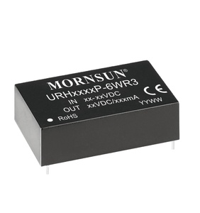 Mornsun-Convertidor de DC-DC aislado, convertidor de URH2415P-6WR3 ultraancha de entrada y salida única regulada de 15V y 6W