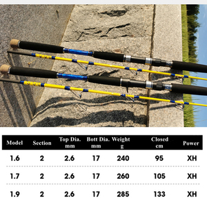 Yavaş jig çubuk 1.6m 1.7m 1.9m 1.5 bölümleri Inshore balıkçılık İplik çubuk tekne olta yem döküm - Product Image 3