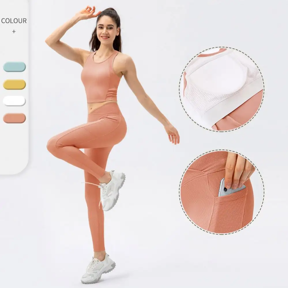 Chegada nova Fitness Yoga Yoga Plus Size Oem Cintura Alta Butt Lift Plus Size Yoga Conjuntos Mulheres