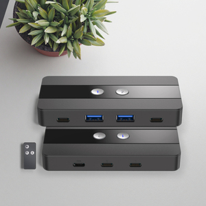 10Gbps <span class=keywords><strong>USB</strong></span> C集线器ABS C型适配器开关，用于<span class=keywords><strong>2</strong></span>台计算机共享<span class=keywords><strong>USB</strong></span> 3.0设备，用于笔记本电脑的数据传输