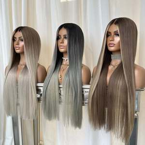 Vietnamese Hair Straight Ombre Blonnde 13*6 HD Full Lace <strong>Human</strong> Hair Glueless <strong>2</strong>*6 <strong>M</strong> Hairline 13x4 Transparent Lace Frontal - Product Image 1