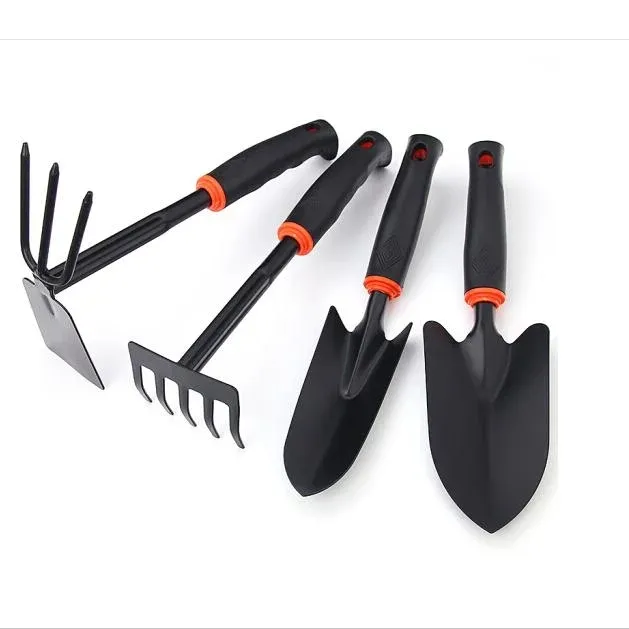 Hoge Kwaliteit 4 Stuk Aangepaste Gift Carbon Staal Mini Troffel Graven Schoffel Tuin Hand Tool Set