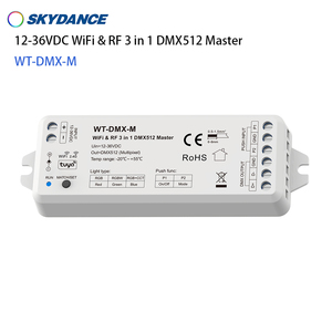 Skydance WT-DMX-M 12-36VDC WiFi ve RF 3 in 1RGB/RGBW/RGB + CCT 3-in-1 DMX512 master Tuya APP kontrolü ses kontrolü ile - Product Image 3