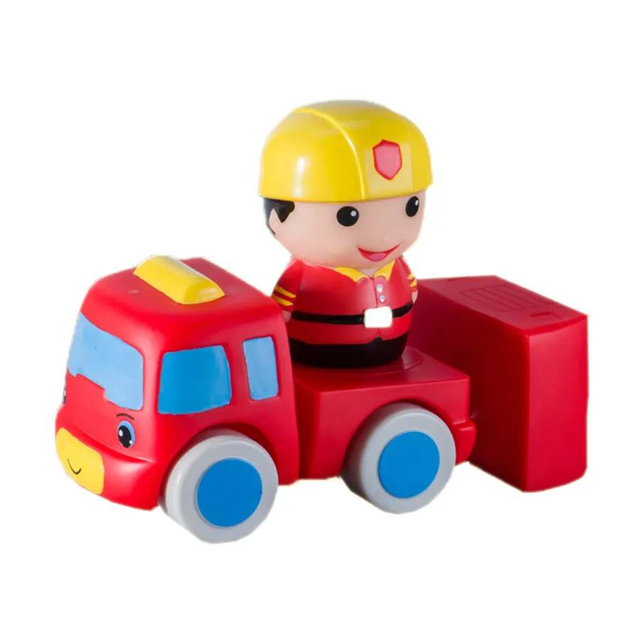 لعبة تنكرية لمحركات الإطفاء ورجال الإطفاء ألعاب شاحنة إطفاء بلاستيكية ألعاب تعليمية للأطفال الأولاد الصغار