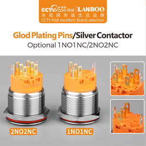 LANBOO 25/30A 25mm SPST 12volt Led Lighted <strong>DPDT</strong> Mini <strong>Push</strong> <strong>Button</strong> <strong>Switch</strong> for Garbage Disposal - Product Image 4