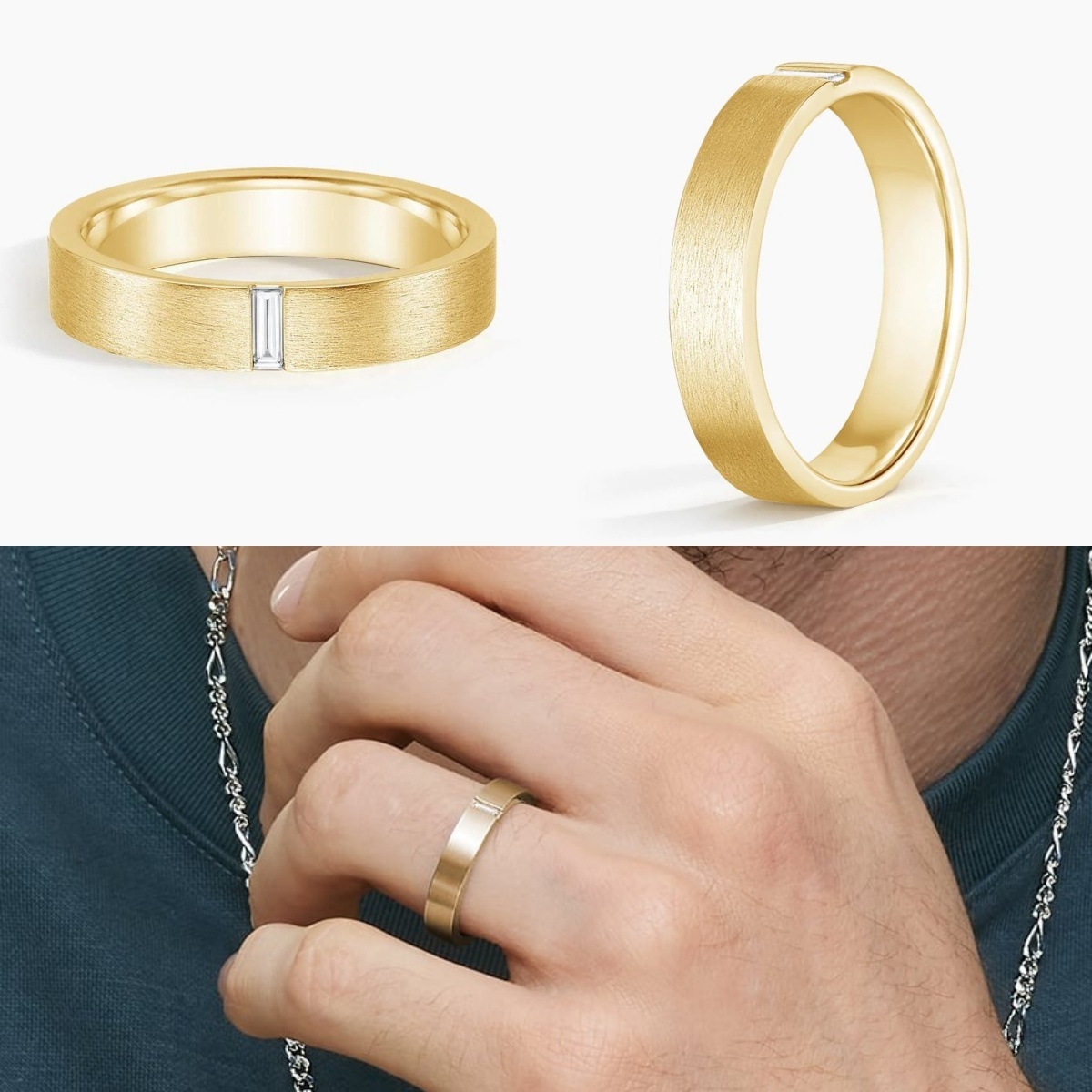 Anillo de Boda de Diamantes para Hombre
