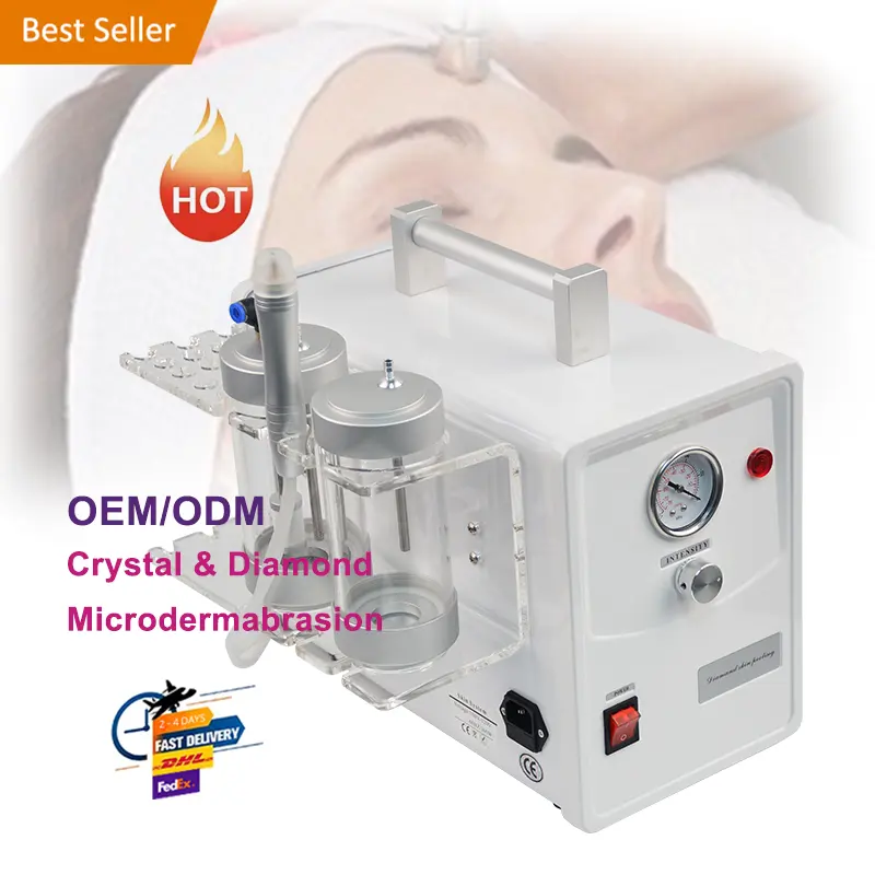 2 em 1 brilho profissional facial diamante cristal vácuo pó microdermabrasion máquina dermabrasion peel micro caneta dispositivo casa