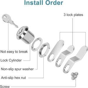 Toolbox <strong>Lock</strong> 5/8&quot; Cam Replacement <strong>Lock</strong> Hook Cam Keyed Tool Box <strong>Locks</strong> With <strong>Keys</strong> - Product Image 4