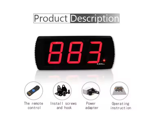 GI3D-4R Digital Lap Counter 4 Zoll Count Up/Down mit Remote Red Track Shop Schule Leute Fabrik Sport Produktions linie - Product Image 5