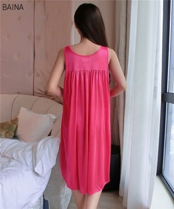 Kadın seksi kolsuz pijama Nightgowns bayanlar uzun uyku elbise kadın pijama gecelik yaz - Product Image 3