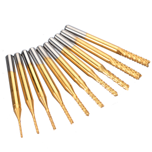 10個セットタングステンカーバイド拡張PCBコーンカッターCNC彫刻ウッドルーターコーンフライスカッターPCBドリル - Product Image 1
