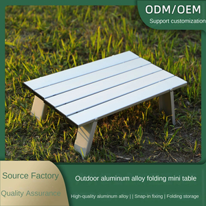 Campeggio <span class=keywords><strong>Mini</strong></span> tavolo pieghevole ultraleggero in lega di alluminio tavolo da esterno per il viaggio Picnic Barbecue pieghevole Computer scrivania da letto - Product Image 3