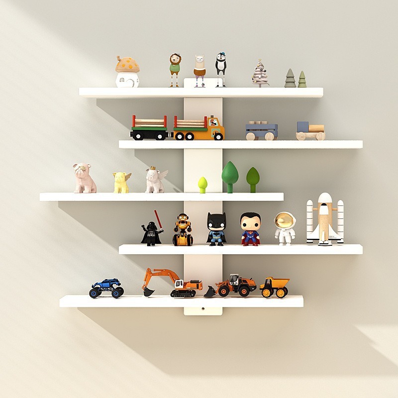 Five-tier white figurine shelf