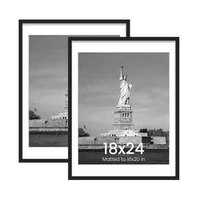 18x24 Picture <strong>Frame</strong>, Display Pictures 16x20 with Mat or 18 X 24 Without Mat, Poster <strong>Frame</strong> for Wall Mounting Display - Product Image 1