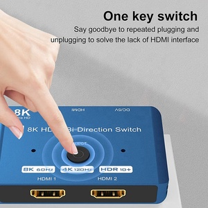 <strong>HDMI</strong> Splitter Switch 2 in 1 Out <strong>Dual</strong> Port 8K 2.1 <strong>HDMI</strong> Bidirectional Bi Directional Bi-Directional Switch Switcher Adapter