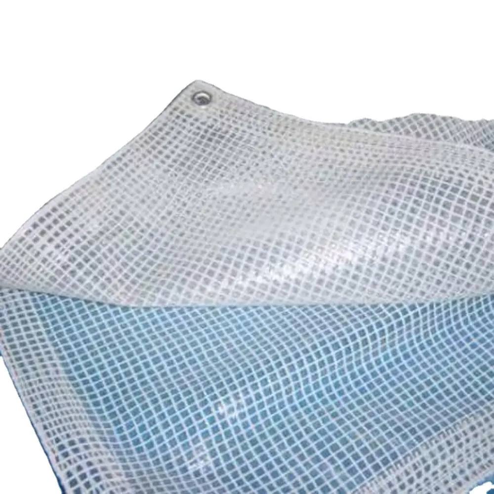 Fire retardant pe grid fabric mesh leno tarpaulin / FR scaffold sheeting for sale