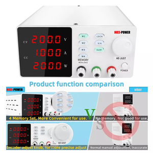 NICE-POWER SPPS-S3001 300V 1A bianco regolatore di tensione cc ad alta potenza potenza da laboratorio funzione preimpostata regolabile linea di prodotti elettronici - Product Image 5