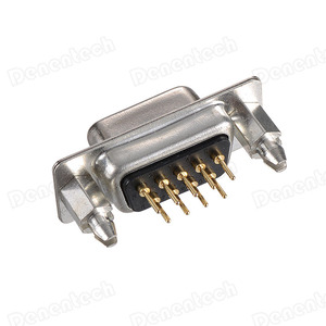 Denentech ที่กําหนดเองตรง DIP หญิง d-sub หมุดรอกโพสต์ DB9 Pin D-SUB เชื่อมต่อสําหรับ PCB - Product Image 4