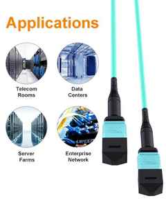 OM3マルチモード0.25m光ファイバーパッチコード8/12/16/24/48コアMPOトランクケーブルWiFi 4G 3G GSM GPRS FTTH - Product Image 5
