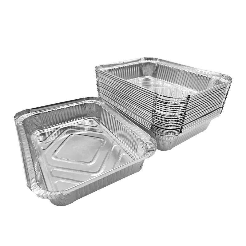 Тяжелые контейнеры для быстрого питания из алюминиевой фольги, контейнеры из фольги с пластиковым алюминиевым контейнером для пищевых продуктов