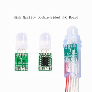 DC12V RGB светодиодная Пиксельная гирлянда GS8208 непрерывная передача 12 мм Светодиодная лампа с настраиваемым проводом цвета - Product Image 3