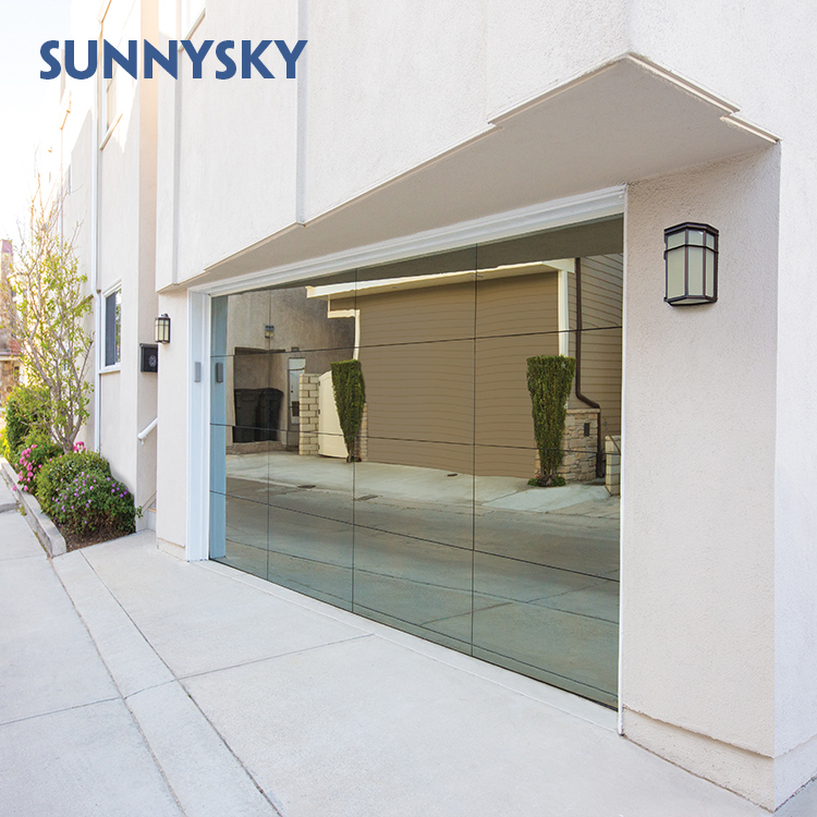 Low price residential double  sheet large galvanized sliding garage door