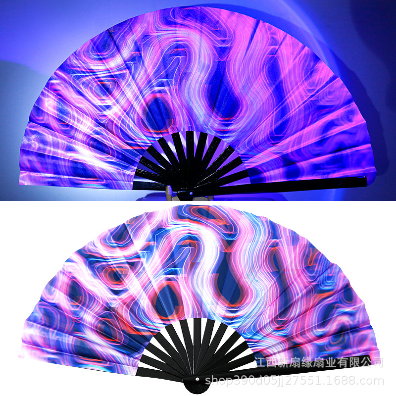 Cadre en bambou noir fluorescent no2 cercle rayonnant