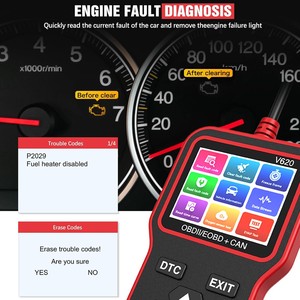 Tarjeta lectora de código de diagnóstico de coche multifunción portátil V620, pantalla a Color grande de 2,8 pulgadas, escáner automático, Analizador de motor, 1 año - Product Image 3