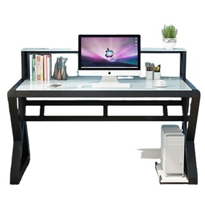 Home <strong>Computer</strong> Desk Thickened Reinforced Tempered Glass <strong>Table</strong> Gaming <strong>Table</strong> Technology Study <strong>Table</strong> - Product Image 1