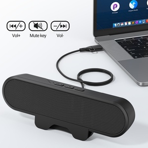 Altavoz de computadora de sonido USB de alta potencia de 10W con iluminación LED RGB Comunicación AUX de graves estéreo para uso en cine en casa - Product Image 1