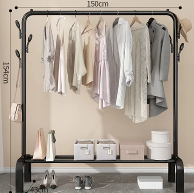 150 cm noir unipolaire