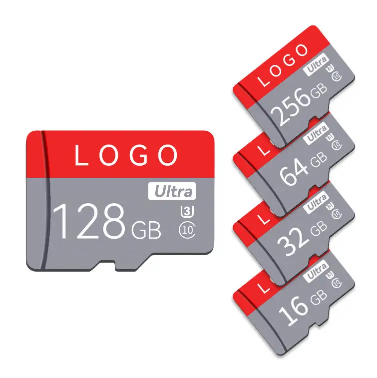 Toptan özel Logo sınıf Tf kart Carte anı mikro 32Gb 64Gb 128Gb 256Gb Sd kart yüksek kapasiteli bellek kart cep telefonu için