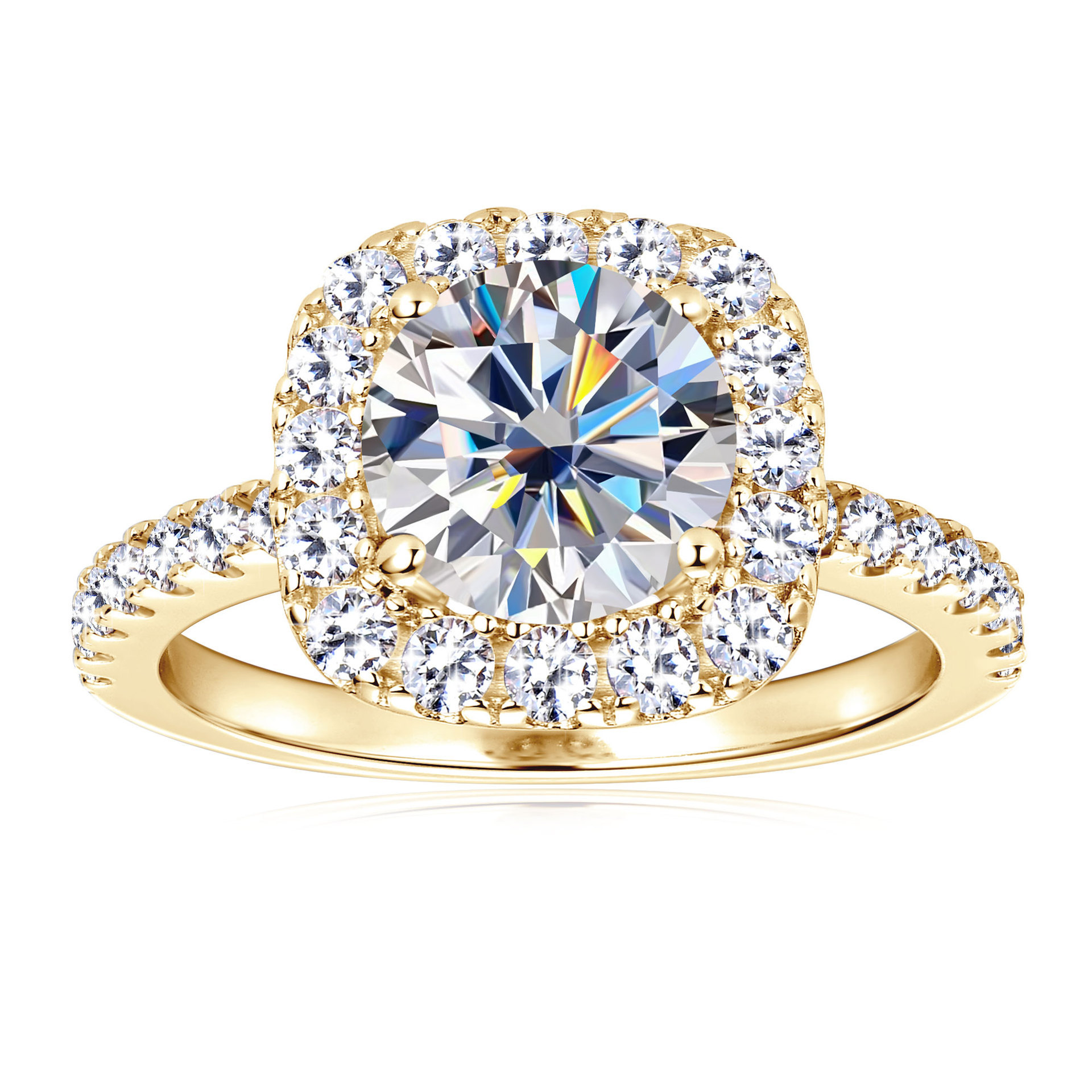 Moissanite+GRA Certificate-Gold