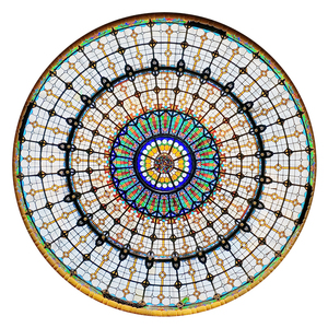 Round Stained Glass Window in Ceiling for Basilica Factory Custom Religious Stained Glass Ceiling Dome Skylight Art Glass Roof - Product Image 5