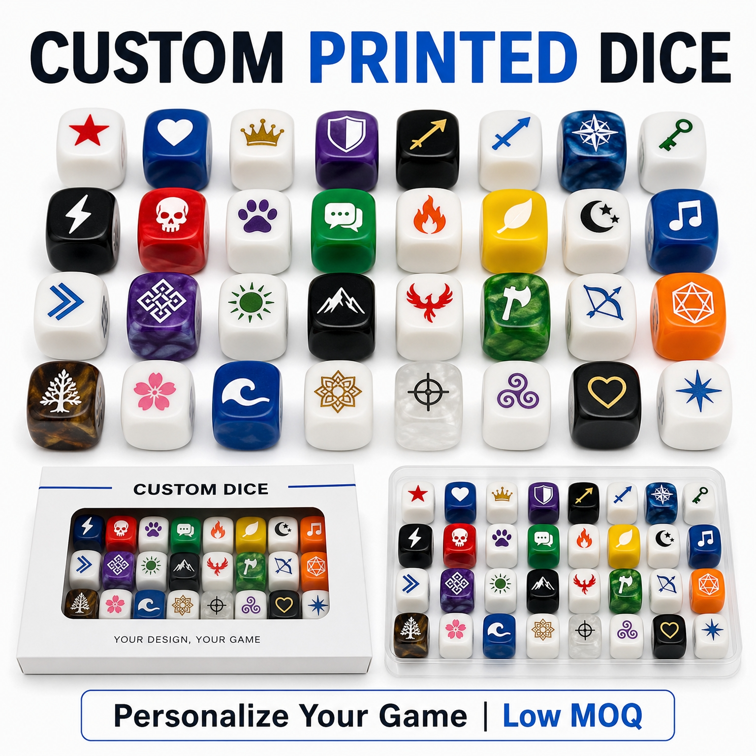 custom printing dice
