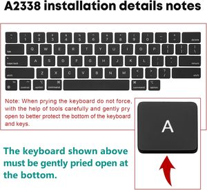 <strong>Keyboard</strong> <strong>Key</strong> Caps <strong>Replacement</strong> for MacBook Pro 13&quot; A2338 M1 2020 Keycaps with Removal Tool US UK EU RU FR SP - Product Image 5