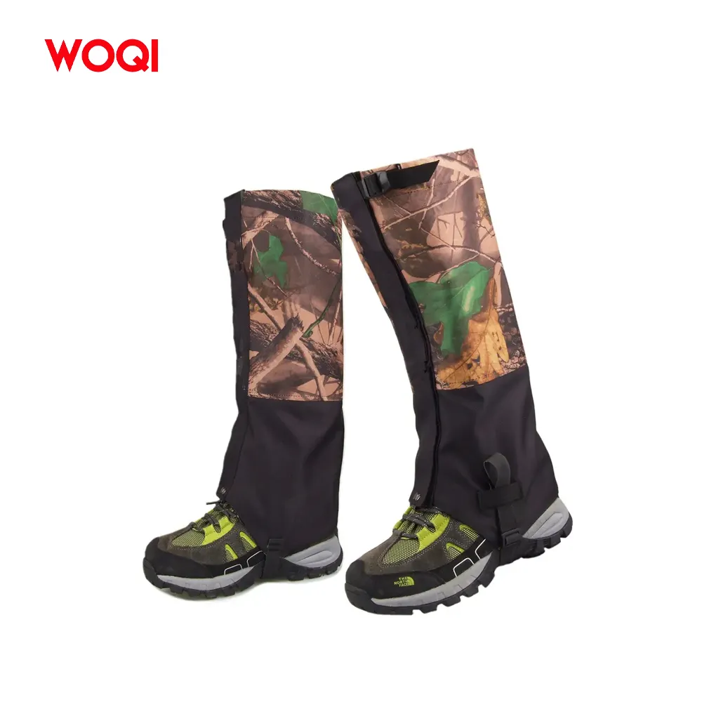 Woqi vendita calda su misura impermeabile campeggio Legging gamba copertura/avvolge ghette per arrampicata caccia escursionismo campeggio