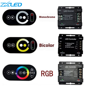 Dimmer continuo 18A PWM LED Dimmer 6Key Full Touch RF telecomando in metallo DC 12V 24V RGB CCT LED strip controller led - Product Image 1