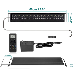 AC100-240V 60cm nuovissimo paesaggio impermeabile luce professionale per acquario a LED per serbatoio d'acqua dolce con Dimmer programmabile RC - Product Image 1