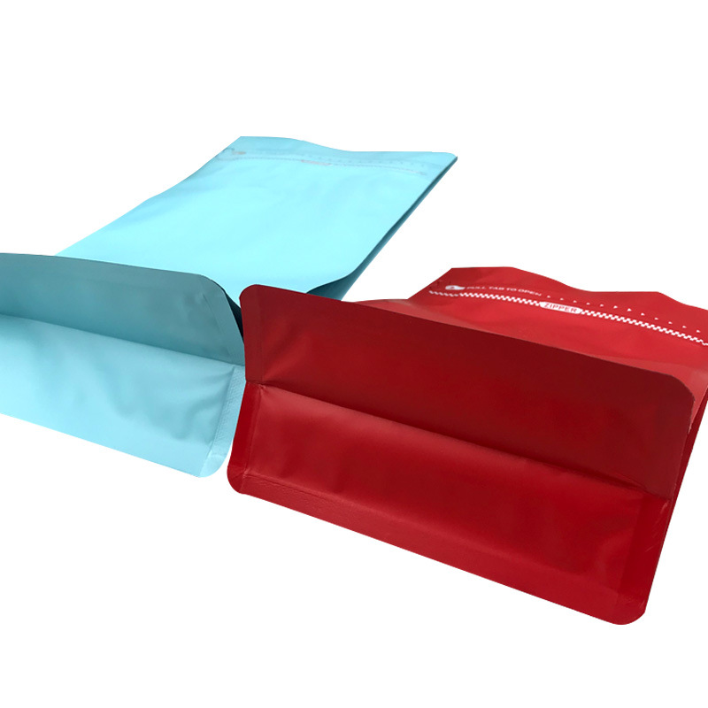 Food Grade Doypack Standup Square Bottom Quad Eight Side Seal Gusset Ziplock Pouch For Dried food storage