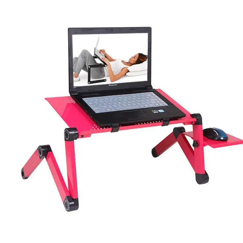 Mesa plegable ajustable para ordenador portátil, mesa para portátil, soporte para notebook, bandeja para sofá cama, color negro