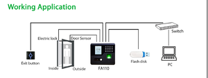 Software de asistencia en tiempo real UTime Master Control de acceso rápido Sistema de reconocimiento facial FA110 - Product Image 5
