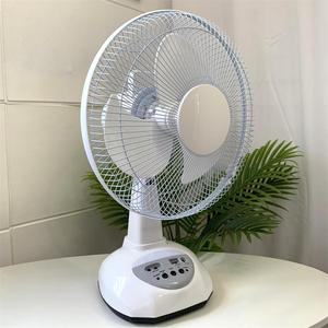 带电源银行功能的12英寸便携式太阳能充电台扇带家用发光二极管灯的usb旋转台扇