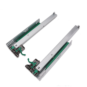 ROEASY, 3 cajones de cesta de amortiguador plegable, canal de empuje para abrir, rieles telescópicos ocultos de cierre suave, tobogán de cajón oculto bajo montaje - Product Image 1