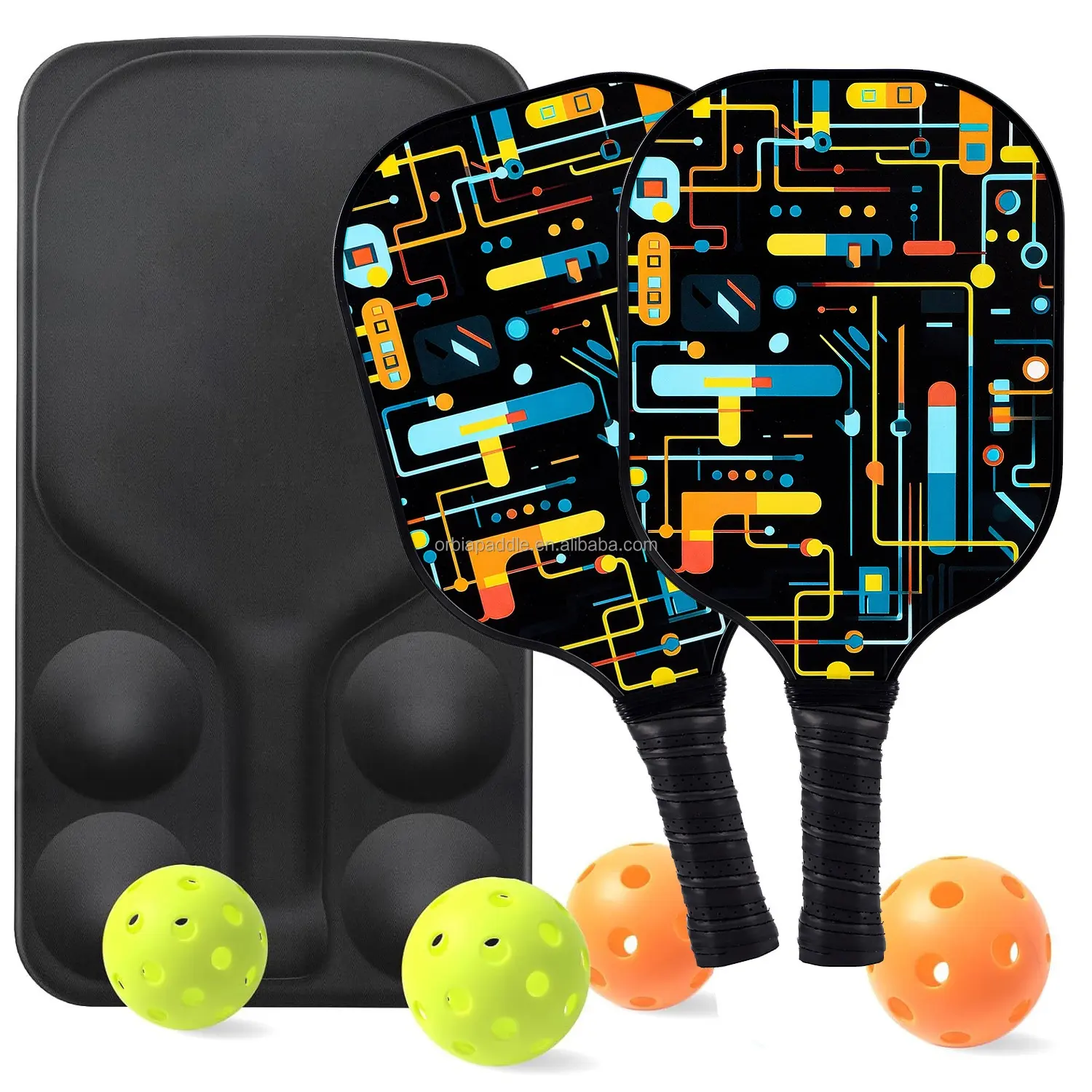 ऑर्बिया स्पोर्ट्स कस्टम पैटर्न पिकलबॉल पैडल बॉल्स बैग यूएसएपीए स्वीकृत 3K कार्बन फाइबर पीपी ग्रेफाइट-हनीकॉम्ब फेस से बना है