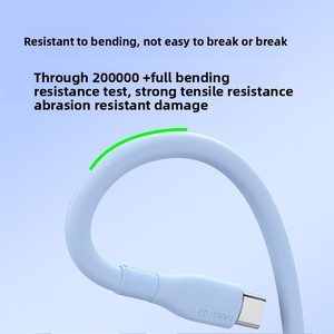 120W สายชาร์จซิลิโคนแบบคู่ชนิด C, แจ็กเก็ตพีวีซีสายถักสำหรับ Apple Huawei สำหรับ Xiaomi VIVO OPPO M - Product Image 2