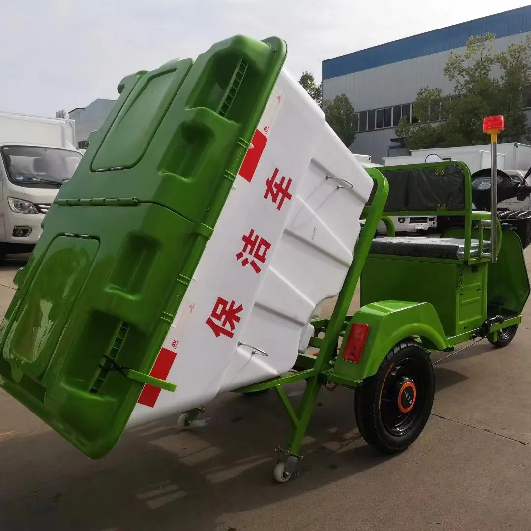 Электрический трехколесный транспортный средство для уборки, Новый энергетический грузовик для сбора мусора, пластиковый мусоровоз