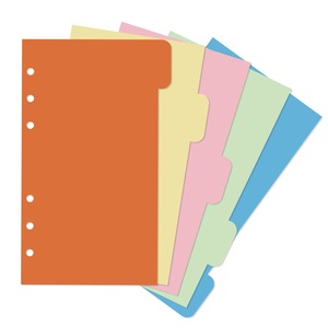 En stock cartulina de color A6 divisor de papel de índice Cuadernos de hojas sueltas clasificación de papel cuaderno de página interior - Product Image 1